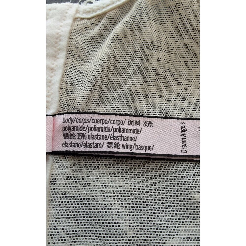 Victorias‎ Secret Dream Angels Long-Line Bralette 34DD White Lace Overlay - Picture 5 of 8